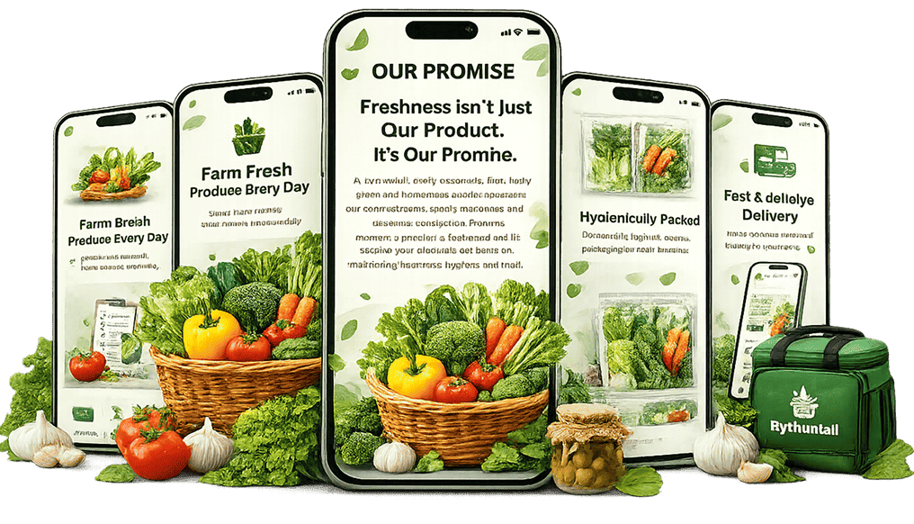 Fresh vegetables delivered by RythuMall